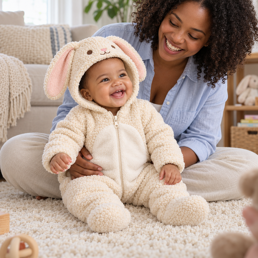 AI-generated MIMORI bunny family lifestyle scene