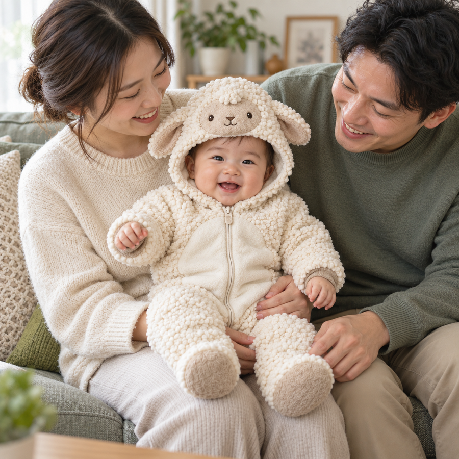 AI-generated MIMORI lamb family lifestyle scene